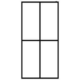 Rackhams Walk-in Shower Screen Frosted Tempered Glass 140x195 cm - thumbnail 3