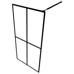 Rackhams Walk-in Shower Screen Frosted Tempered Glass 140x195 cm - thumbnail 5