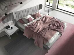 Rackhams Bedside Table White Wood and Chromed Steel 7007 - thumbnail 6