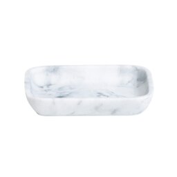 Rackhams Octavia White Marble & Chrome Soap Dish - thumbnail 3