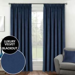 "Rackhams Oxford 100% Blackout Luxury Supersoft Velvet Thermal Tape Top Curtains for Living Room & Bedrooms - Red - 46"" (117cm) Width x 72"" (183cm) Drop" - thumbnail 4