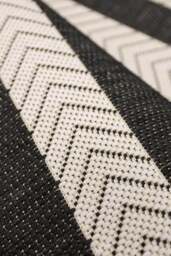 Rackhams County Stripe Black Rug – Indoor & Outdoor - 67X200 cm - thumbnail 3