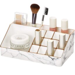 Rackhams White Marble-Style Makeup Organiser - thumbnail 1