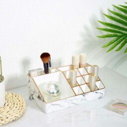 Rackhams White Marble-Style Makeup Organiser - thumbnail 3