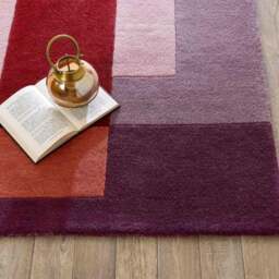 Rackhams Hand-Carved Wool Block Rug – Multicolour - 200X290 cm - thumbnail 2