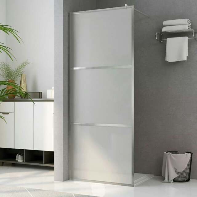 Rackhams Walk-in Shower Wall with Whole Frosted ESG Glass 80x195 cm