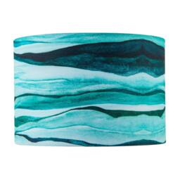 Rackhams Sea Waves Drum Lamp Shade in Teal Duck Egg and Navy Blue - 30cm Linen - thumbnail 5