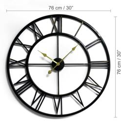 Rackhams WC2063G Roman No. Iron Wall Clock Gold Hands - 76 cm / 30 in - thumbnail 4