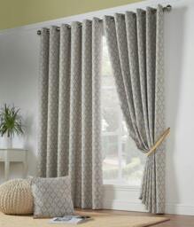 Rackhams Cam Room Darkening Ring top Curtains - Grey - thumbnail 4