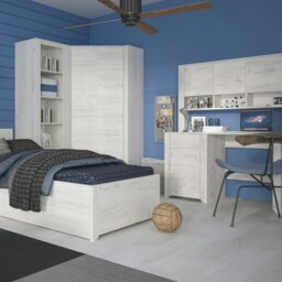 Rackhams Angel Top Unit for Desk in White Craft Oak - White & Oak - 25 - 83.2 - thumbnail 4