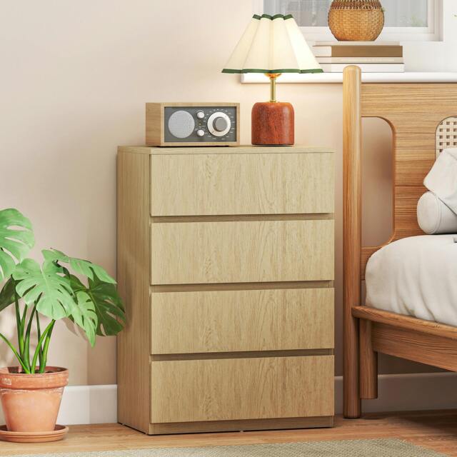 Rackhams Bedroom Chest of Drawers, 4 Drawers Dresser, Drawer Unit - Natural - image 1