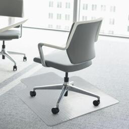 Rackhams Office Chair Mat for Carpeted Floor, 90 x 120 cm Clear Computer Desk Chair Mat, BPA and Phthalate Free, Non-Slip Floor Protector for Home Office - thumbnail 2