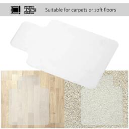Rackhams Office Chair Mat for Carpeted Floor, 90 x 120 cm Clear Computer Desk Chair Mat, BPA and Phthalate Free, Non-Slip Floor Protector for Home Office - thumbnail 6
