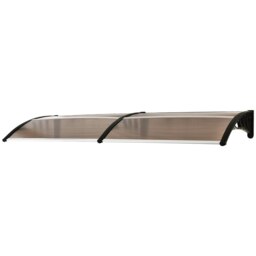 Rackhams Outdoor Curved Window Porch Canopy Awning UV Rain Cover 0.8x2m Brown - 75cmx195cmx23cm - Clear - thumbnail 3