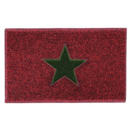 Rackhams Christmas Star PVC Spaghetti Doormat - Red & Green Design - 60cm x 40cm - thumbnail 3