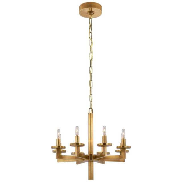 Rackhams Liaison Single Tier Chandelier - Antique-Burnished Brass - image 1