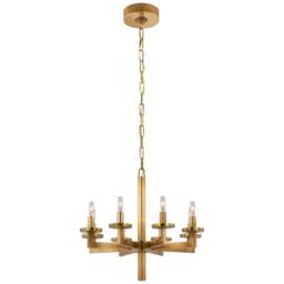 Rackhams Liaison Single Tier Chandelier - Antique-Burnished Brass - thumbnail 1