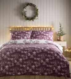 Rackhams Santa Joy Christmas Duvet Cover Set - Grey - Double - thumbnail 3