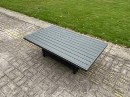Rackhams Aluminium Outdoor Adjustable Rising Dining Table Garden Furniture Dark Grey - thumbnail 6