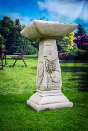 Rackhams Lillypad Leaf Design Garden Birdbath - thumbnail 3