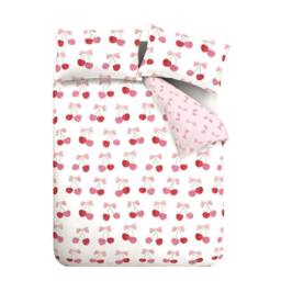 Rackhams Cherries and Bows Pink Duvet Cover Set - King - thumbnail 6