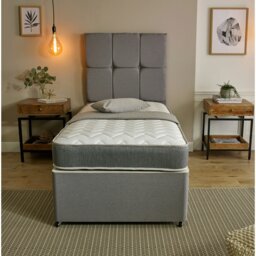 Rackhams Zig Zag Hybrid Single Mattress - 19cm Deep, Soft Firmness - Grey - 1 - 2ft6 Shorty Small Single Mattress (75cm x 175cm) - thumbnail 4
