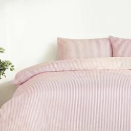 Rackhams Studio Edition Pink Pinstripe Duvet Cover Set - Super King - thumbnail 2