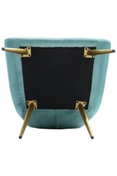 Rackhams Velvet Upholstered Lounge Accent Chair - Blue - thumbnail 6