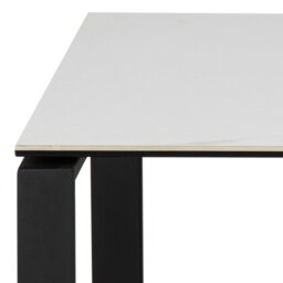 Rackhams Katrine Ceramic Coffee Table Set with Marble Effect Top - 1 - White and Black - White - thumbnail 6