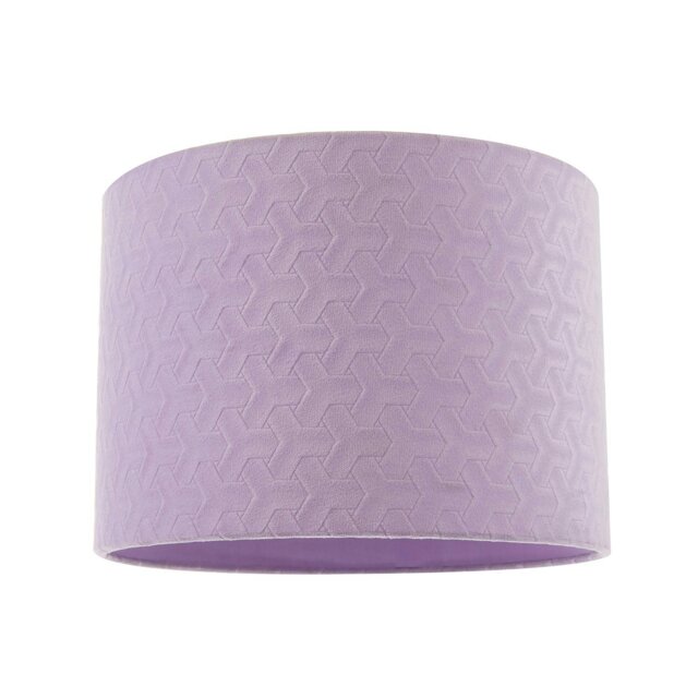 Rackhams Modern Lilac Velvet Fabric Drum Lampshade with Inner Cotton Lining - image 1
