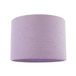 Rackhams Modern Lilac Velvet Fabric Drum Lampshade with Inner Cotton Lining