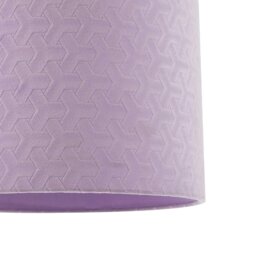 Rackhams Modern Lilac Velvet Fabric Drum Lampshade with Inner Cotton Lining - thumbnail 5