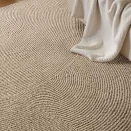 Rackhams Eleni Wool Rug – Natural Beige Colour - Ø 120 cm - thumbnail 5