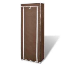 Rackhams Fabric Shoe Cabinet with Cover 162 x 57 x 29 cm Brown - thumbnail 3