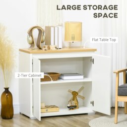 Rackhams Sideboard Living Room Cabinet with Double Door Cabinet Adjustable Shelf - thumbnail 3