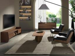 Rackhams Black and Walnut Leatherette Armchair 5140 - Modern - Yes - No - thumbnail 4