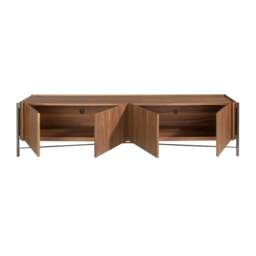 Rackhams TV stand walnut and dark steel 3240 - thumbnail 6