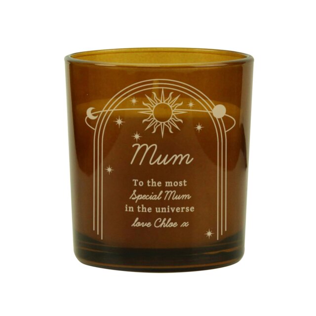 Rackhams Personalised Celestial Amber Glass Candle - image 1