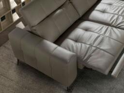 Rackhams Relax sofa in grey leather 6209/6210 - 176 x 110 x 98 - 2 - thumbnail 4