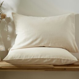 Rackhams Touch of Linen Pillowcase Pair - One Size - Honeydew - thumbnail 2