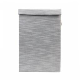 Rackhams Serena Foldable Fabric Laundry Hamper with Lid for Bedroom and Bathroom Use, Light Grey - thumbnail 2