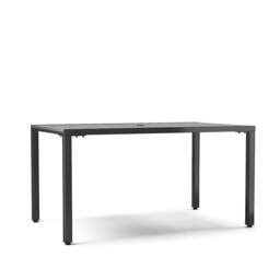 Rackhams 150cm Wood Effect Garden Dining Table with Parasol Hole in Grey - thumbnail 5