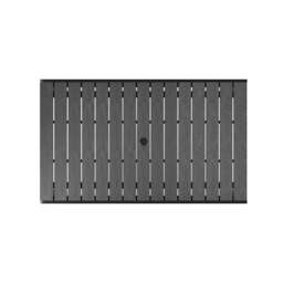 Rackhams 150cm Wood Effect Garden Dining Table with Parasol Hole in Grey - thumbnail 6
