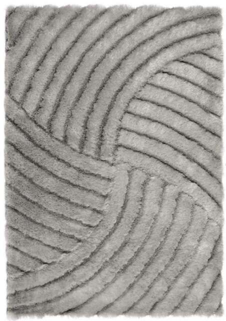 Rackhams Dallas Silver Grey Shaggy Rug - 80X150 cm - image 1