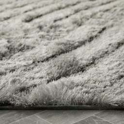 Rackhams Dallas Silver Grey Shaggy Rug - 80X150 cm - thumbnail 3