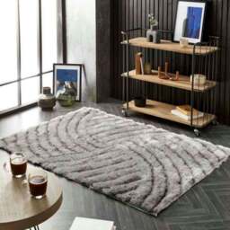 Rackhams Dallas Silver Grey Shaggy Rug - 80X150 cm - thumbnail 4