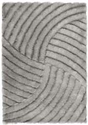 Rackhams Dallas Silver Grey Shaggy Rug - 80X150 cm - thumbnail 1
