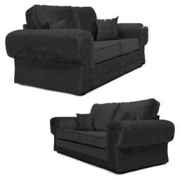 Rackhams Chelsea Crushed Velvet Full Back Sofa Suite - Mink - thumbnail 5