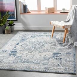 Rackhams Jolie-Vintage Grey Blue Ivory Brown Traditional Boho Rug - 160 x 220 cm