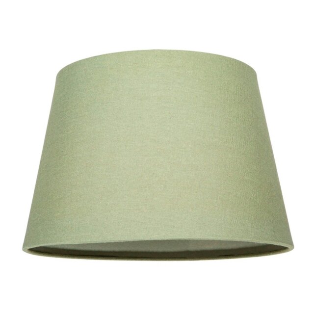 Rackhams Classic 10 Inch Olive Green Linen Fabric Drum Table/Pendant Lamp Shade 60w Max - image 1